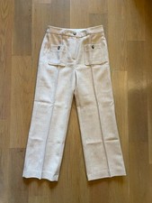 Sezane Emilio Trousers in Mottled Ecru (Women's, 38)