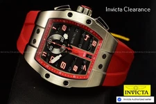 Invicta Men's Racing 44mm Chronograph Black Dial Red Tone SS Watch