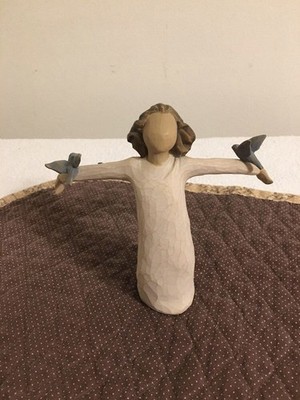 Willow Tree Happiness Missing 1 Bird 5 1/2  Tall Figurine