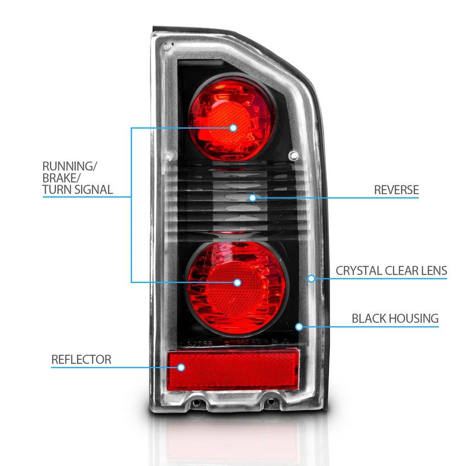 1988-1998 For Suzuki Vitara/Sidekick/Geo Altezza Style Black Brake Tail Lights Foto 4 de 4