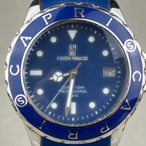Orologio Capri di Silvio Staiano Professionale Argento Blu 100m Data Watch Art. 4923 - Foto 2 di 11
