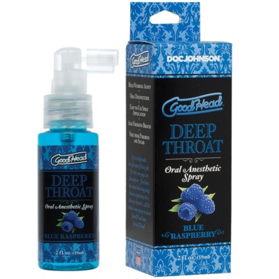 DEEP THROAT SPRAY ORAL SEX GOODHEAD, RASPBERRY, BEST SELLER ORAL SPRAY. 2 OZ