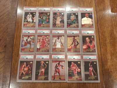2003 Upper Deck LeBron James Lebron's Diary Complete Set (15 Card Set) ALL PSA 9 | eBay