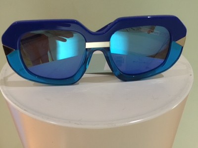 KAREN WALKER SUNGLASSES EYEWEAR BLUE MIRRORED