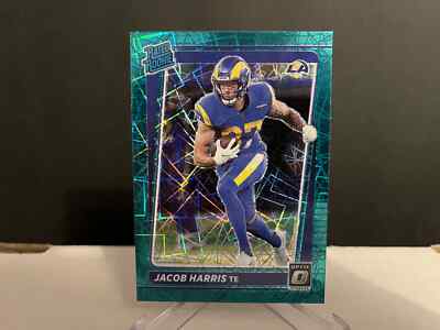 2021 NFL Panini Optic Jacob Harris #238 Green Velocity Prizm Rookie Card