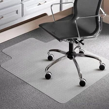 48"x36" Office Chair Mat for Carpet Transparent Computer Desk Chair Mat with Lip