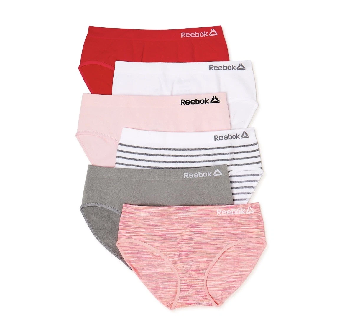 6-Pack REEBOK Toddler Girls Size 2T/3T Seamless HIPSTER Underwear Stretch  Fit