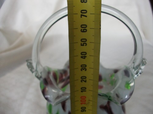 Vintage Hand Made Glass Posy Basket - Picture 6 of 7