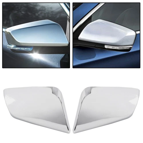 For 2014-2020 Chevy Impala Clip-On Triple Mirror Covers Trims Replacement Chrome
