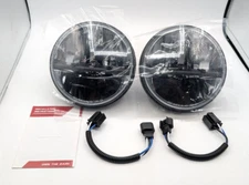 UNI-SHINE 7" Round LED Headlights H6024 DOT for Wrangler JK LJ TJ CJ