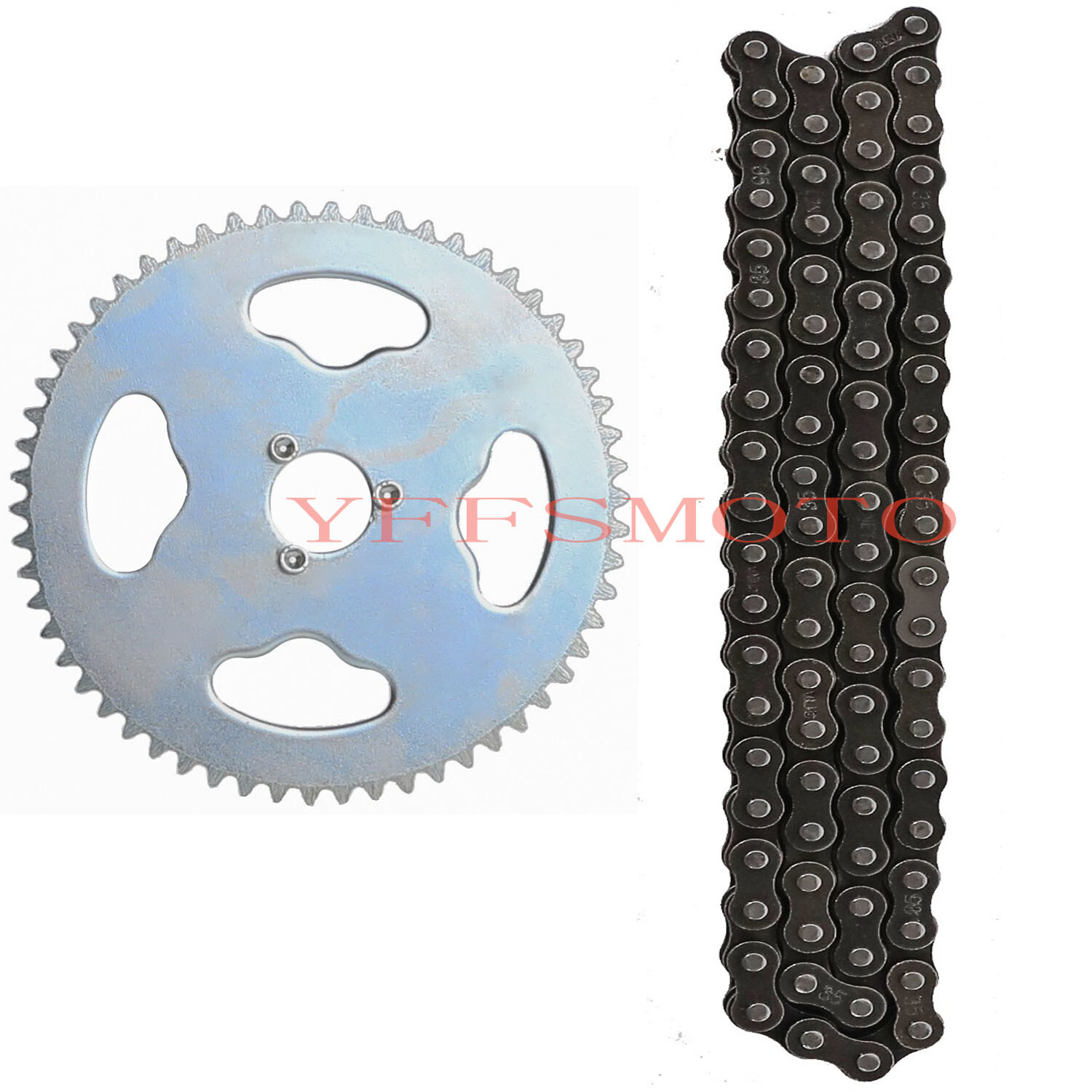 #35 58T 29mm Rear Sprocket + 35# Chain 116 Link 50cc-125cc QUAD GOKART ...