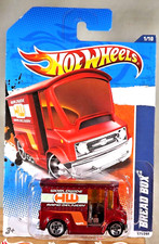 2011 Hot Wheels #171 HW City Works 1/10 BREAD BOX Red Variation w/Chrome 5 Spoke
