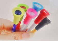Bright Multi-color Rubber Top Plastic Golf Tees 3 1/4 " 25ea For Just 11.99