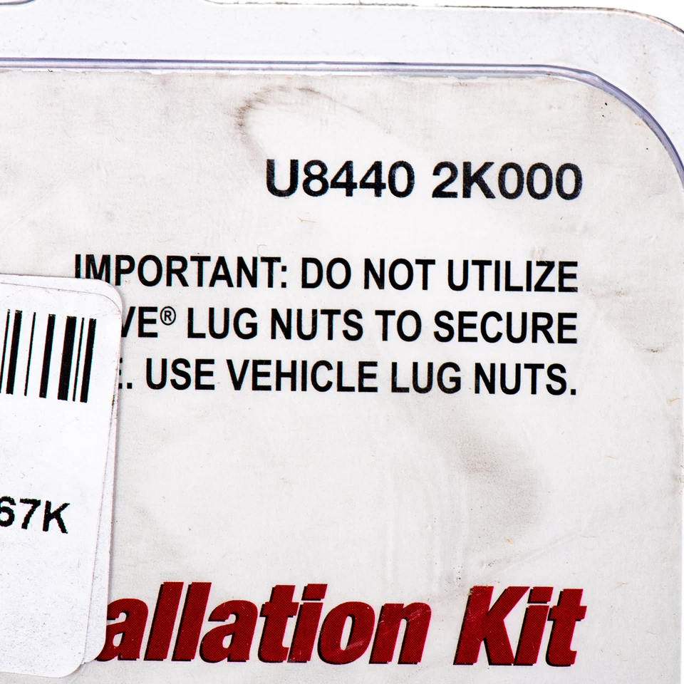 OEM NEW Spline Drive Lug Nut Kit Chrome w/ Red 10-18 Kia Soul U8440-2K000 - Image 4 of 4