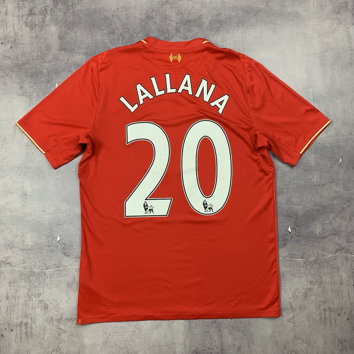 Rare! Lallana Adam 20 New Balance Liverpool Soccer Jersey Shirt