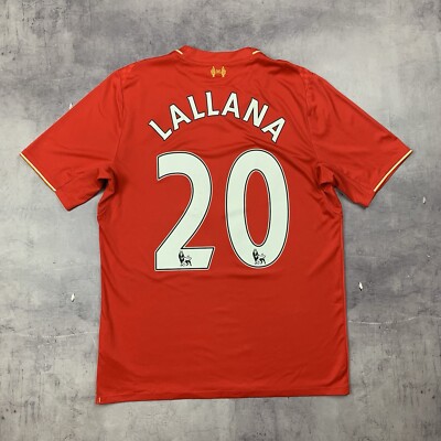 Rare! Lallana Adam 20 New Balance Liverpool Soccer Jersey Shirt