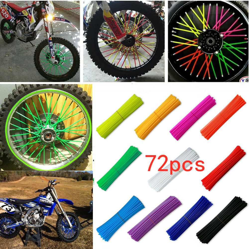 72-Piece Pink Motorcycle Wheel Spoke Skin Covers + Grips – Dirt Bike & Motocross Bling - View #5