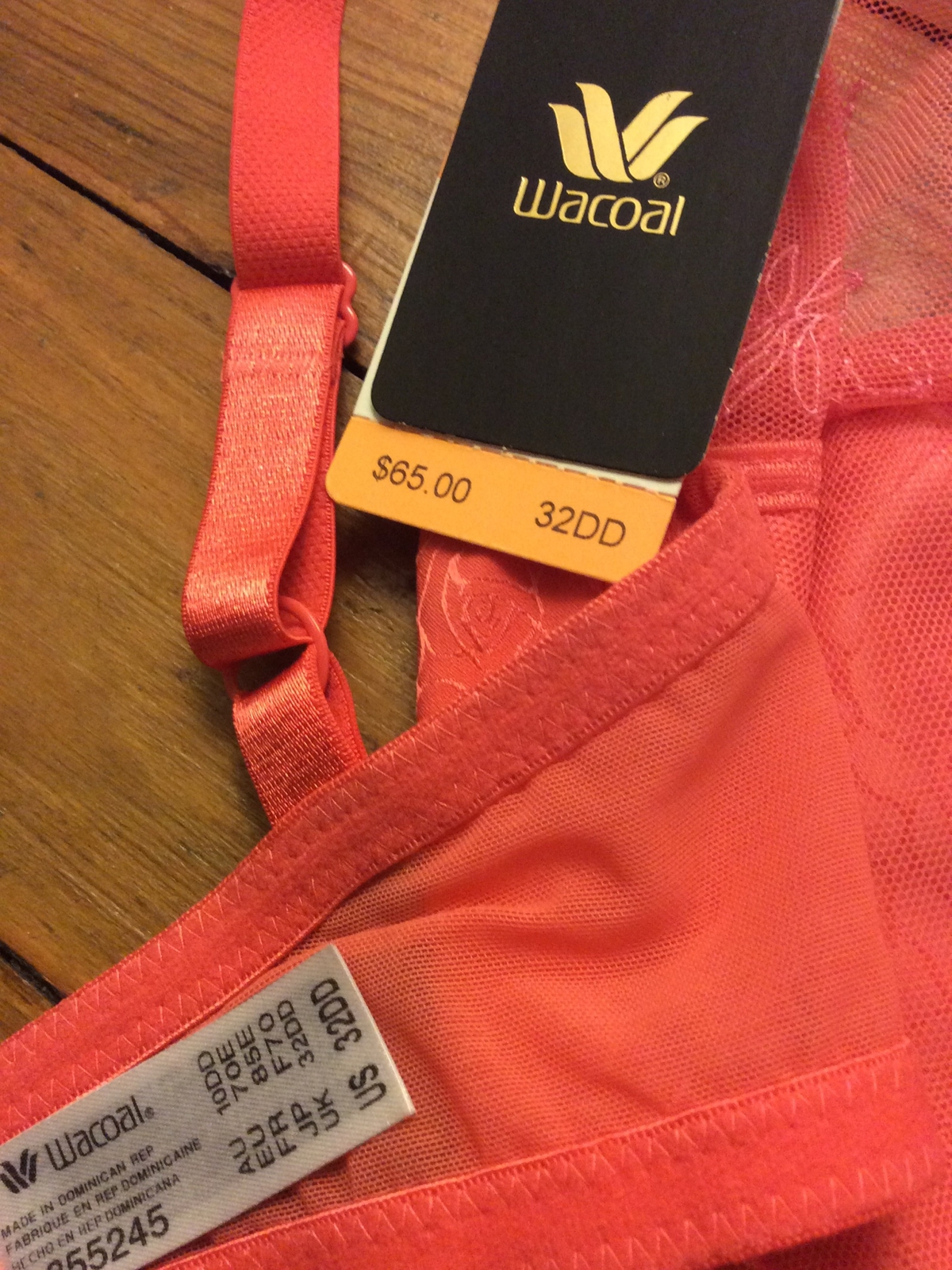 BNWT Wacoal My Obsession Underwire Bra 855245 Color Coral Size 32DD | eBay