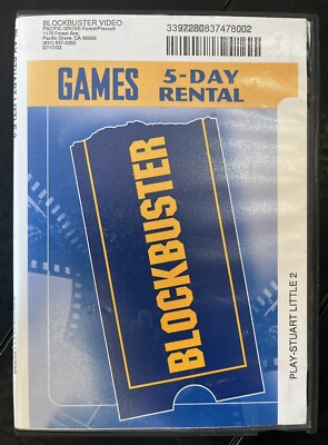 Rare Blockbuster 5 Day Rental Stuart Little 2 (Sony PlayStation 1, 2002 ...
