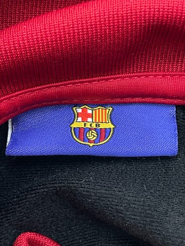 FC Barcelona Full Zip Black/Red Forca Barca Track Jacket Men's MEDIUM - Picture 11 of 13