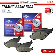 Front & Rear Ceramic Disc Brake Pads For Ford F-450 F-550 Super Duty LCF