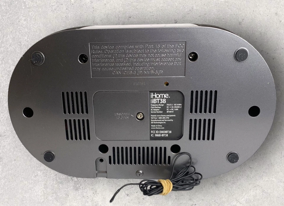 iHome Dual Alarm Stereo Clock Radio-iBT38 Bluetooth USB Charging Alarm - Изображение 4 из 4