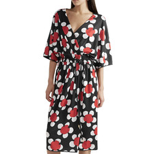 MARC JACOBS Wrap-effect floral-print jersey midi dress