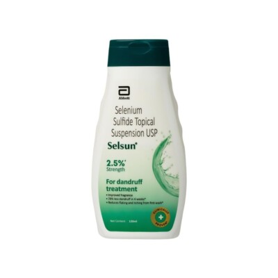 Selsun Suspension Anti Schuppen Shampoo, entfernt Schuppenflocken 120 ml