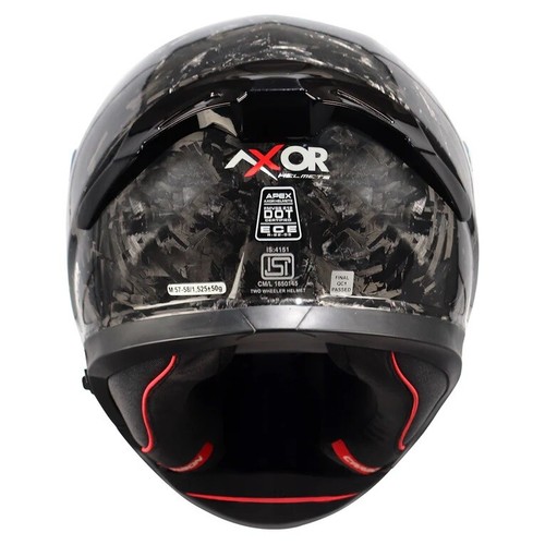 Axor " APEX FORGED CARBON " Full Face DOT & ECE Certified Motorcycle Helmet - Foto 5 di 10