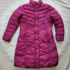 Weatherproof Girl's Youth Long Parka No Hood Dark Berry Size 12