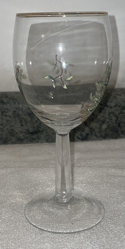 Spode Christmas Tree Wine Goblet Stemware Gold Rim Water glass 7" Replacement - Picture 4 of 6