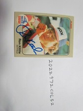 1983 Fleer Ron Kittle Signed Baseball Card Beckett Pre-Certified 