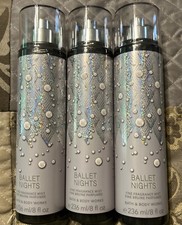 3 Bath  Body Works BALLET NIGHTS Fragrance Mist Spray 8oz NEW