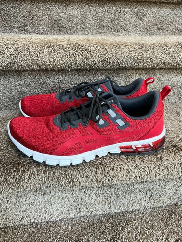 Asics Men's Red Synthetic Fiber/Leather Upper Sneakers. Size 13 - Picture 7 of 13