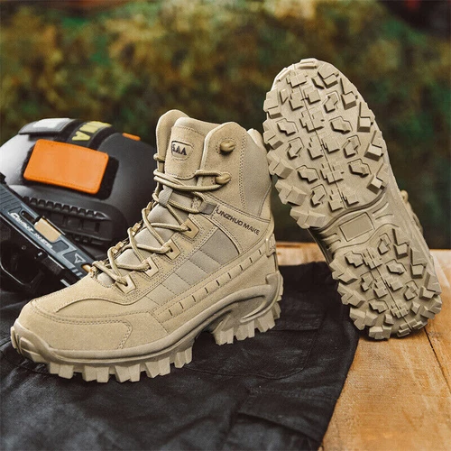 Stivali Uomo Escursionismo Militare Impermeabili Tattici Combattimento Moto Scarpe/ - Foto 2 di 32