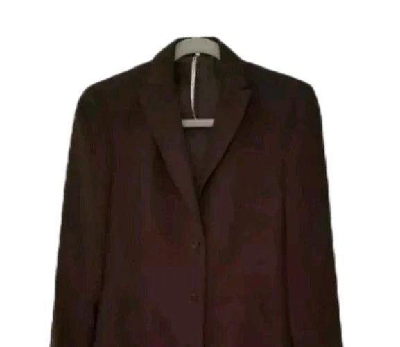 Abrigo Blazer Max Studios Mujer Longline 3 Botones Talla 8 Marrón. Foto 3 de 4