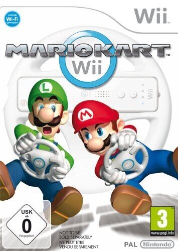 Nintendo Wii Konsole mit Spiele Auswahl Mario Kart Bros. Sports Remote & Nunchuk