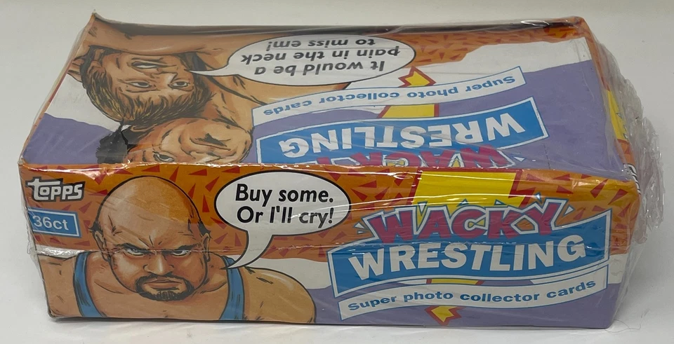 RARO! Tarjeta coleccionable WWF TOPPS WACKY WRESTLING 1993 caja sellada de fábrica Hulk Hogan Foto 4 de 4