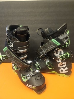 Rossignol All Track 120 Black & Green Ski Boots Mondopoint size of 27.5