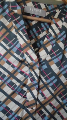 Thom by Thomas Rath Viskose-Bluse Kariert-/ Grafikmuster Gr. 36 HSE24 NEU - Bild 1 von 4