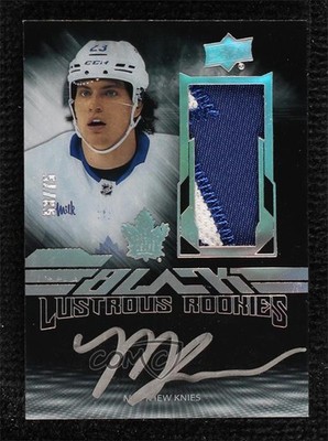 2023-24 SPx UD Black Lustrous Rookie 58/75 Matthew Knies RPA Patch Auto RC 0u2j