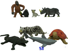 8 Animal Figure Lot APE Tiger ++ TOY MAJOR Imperial & More with Playmobil Shark
