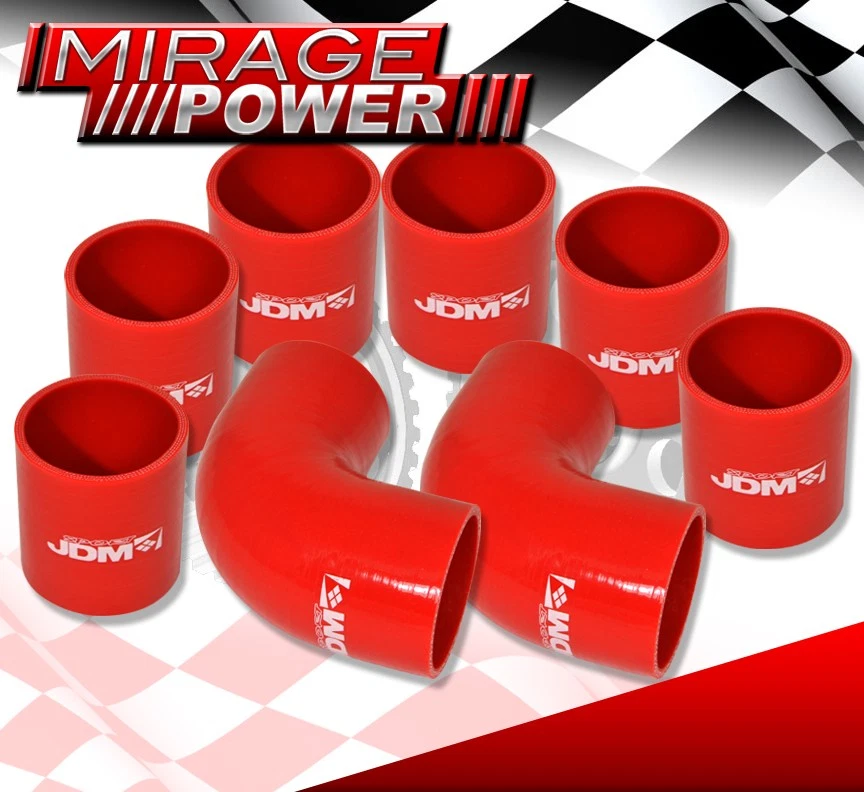 8Pc Diy Mandrel Bent Piping Pipe Kit +Fmic Front Mount Aluminum Intercooler Set — 第 3/4 张图片