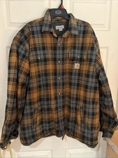 Carhartt Relaxed Fit Heavyweight Flannel Plaid Sherpa Lined Shirt Jacket XL