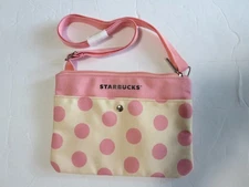 Starbucks Mini Tote Bag Cross Body Pink Spring Canvas MI-MINI GWP 12x14cm