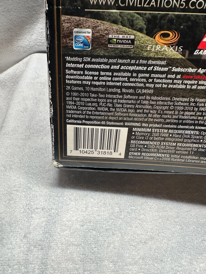 Sid Meier's Civilization V Special Edition PC CD-Rom New Open Box - Image 3 of 4