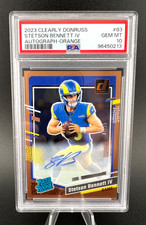 2023 Clearly Donruss #83 Stetson Bennett  Autograph Orange /75 PSA 10 POP 6