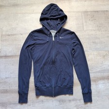 Nike Womens Hoodie Sz S Blue Navy The Athletic Dept Full Zip Kangaroo Pocket