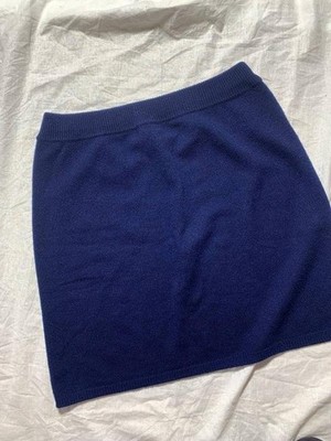 women falcon skirt navy cashmere 38 / M / 46