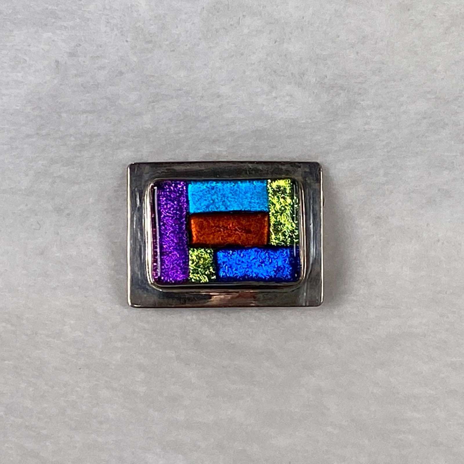 D. Wayne Artesian Sterling Silver and Dichroic Gl… - image 2